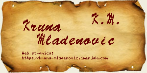 Kruna Mladenović vizit kartica